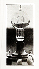 Picture of a single old fashioned light bulb