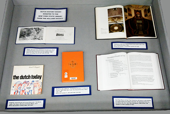 Display case 2 of Holland Society materials