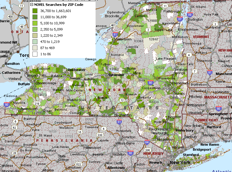 Zip Codes Western New York Map