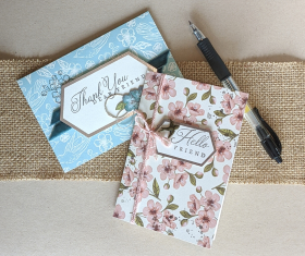 Two thank you notecards and a pen