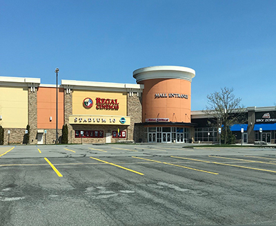 empty parking lot in front of Regal Cinema (Clifton Park, NY)