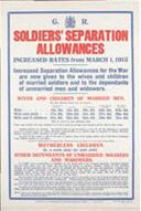 English WWI recruiting poster: Soldiers' Separation Allowances... 