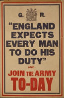 English WWI recruiting poster: "England Expects Every Man...