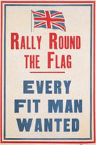 English WWI recruiting poster: Rally Round the Flag