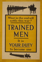 English WWI recruiting poster: What in the End Will Settle This War? 