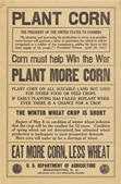 US WWI poster (general): Plant Corn The President