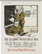 US WWI recruitment poster: The U.S. Army Wants Real Men