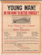 US WWI recruitment poster: Young Man!/Do You Want to Better Yourself?