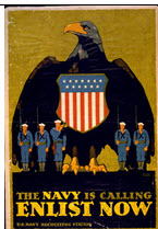 US WWI recruitment poster: The Navy Is Calling