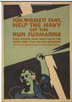 US WWI recruitment poster: You, Wireless Fans, Help the Navy