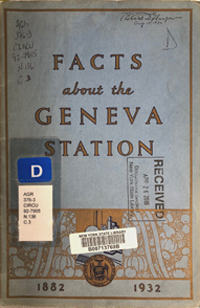 booklet: Facts about the Geneva Station, 1882-1932