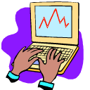 [graphic showing a computer user viewing an on-screen chart]
