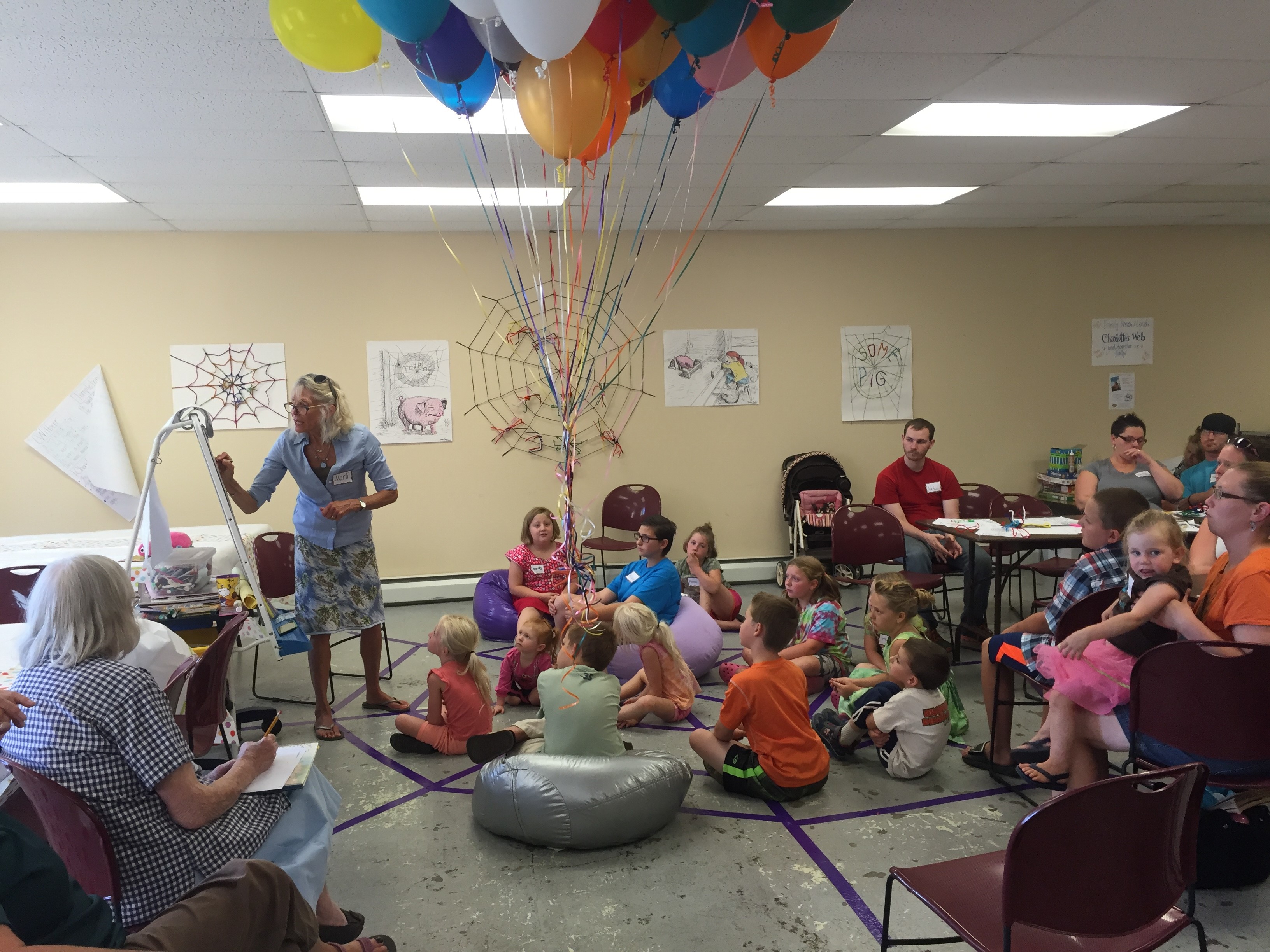 a library program featuring balloons