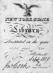 bookplate with John Cook's signature