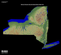 New York Shaded Relief Map