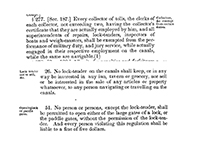 Canal Regulations 1850 pages 77, 94, 106