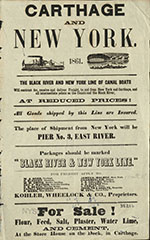 Broadside of the Black River and New York Line of Canal Boats