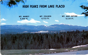 Postcard High Peaks from Lake Placid