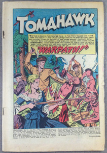 Tomahawk comic book