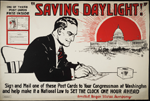US WWI poster (general): Saving Daylight!