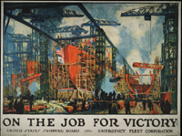 US WWI poster (general): On the Job for Victory