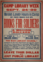 US WWI poster (general): Camp Library Week