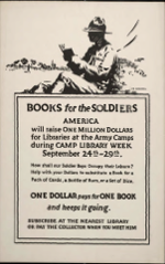 US WWI poster (general): Books for the Soldiers