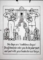US WWI poster (general): No Days Are Bookless