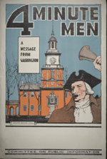US WWI poster (general): 4 Minute Men