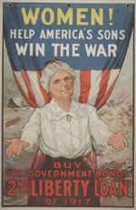 US WWI poster (general): Women! Help America's Sons