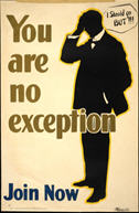 Canadian WWI recruiting poster: You Are No Exception