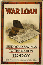 WA44 Vintage WWI British Five Shillings War Loan Poster Print WW1 A1 A2 A3 
