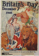 English WWI poster: Britain's Day December 7 1918