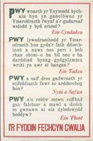 English WWI poster: Pwy wnaeth yr Ynysoedd bychain...