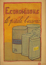 French WWI poster: Économisons le pétrole, l'esence