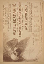 French WWI poster: Vente de charité