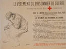 French WWI poster: Le vêtement du prisonnier de guerre 