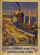 French WWI poster: Docks at Bordeaux