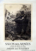 French WWI poster: Salon des Armées, réservé aux artistes du front