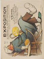 French WWI poster: Exposition/ de tableaux de maîtres contemporains