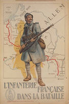 French WWI poster: L'infanterie française dans la bataille