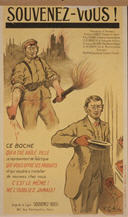French WWI poster: Souvenez-vous! Ce Boche