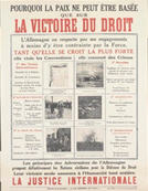 French WWI poster: Pourquoi la paix ne peut être basée...