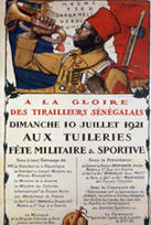 French WWI poster: À la gloire/des tirailleurs sénégalais