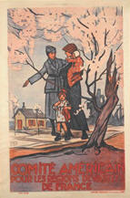 French WWI poster: Comité Américain pour les régions dévastées
