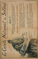 French WWI poster: Le cercle national du soldat