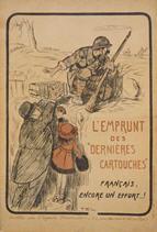 French WWI poster: L'Emprunt des Dernières Cartouches