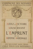 French WWI poster: Compagnie des Notaires de Paris... 