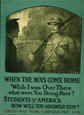 US WWI poster (general): When the Boys Come