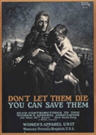 US WWI poster (general): Don't Let Them Die
